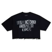 Load image into Gallery viewer, WDTY RANSOM DISTRESSED CROPPED TEE
